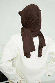 Instant Cotton Shawl Newsboy Scarves 95% Cotton Bandana Women's Cap Turban Visor Stylish Hijab Hat Turban Head Wraps,SS-1 Brown