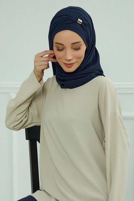Sofortige leichte Aerobin-Turbane mit Schalkopf für Damen, Kopfbedeckung, stilvolle Kopfbedeckung, elegantes Design, CPS-94