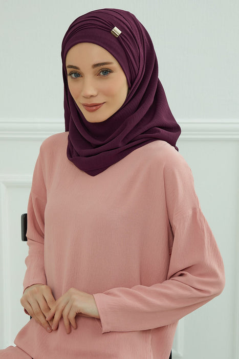 Sofortige leichte Aerobin-Turbane mit Schalkopf für Damen, Kopfbedeckung, stilvolle Kopfbedeckung, elegantes Design, CPS-94