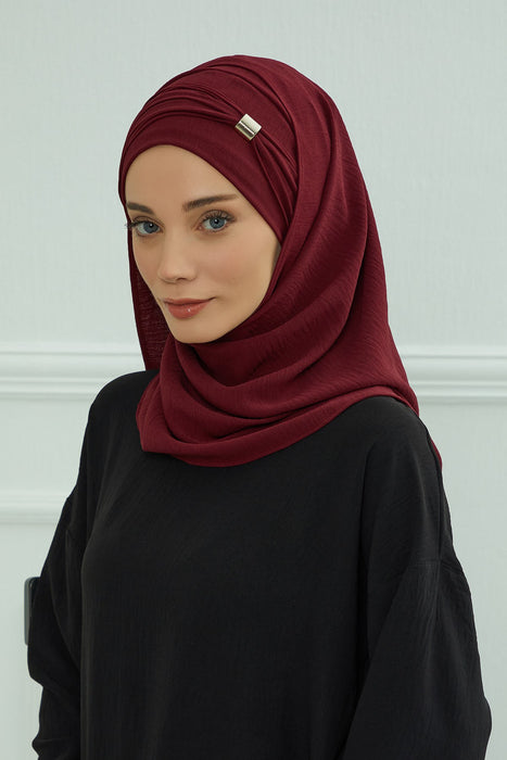 Sofortige leichte Aerobin-Turbane mit Schalkopf für Damen, Kopfbedeckung, stilvolle Kopfbedeckung, elegantes Design, CPS-94