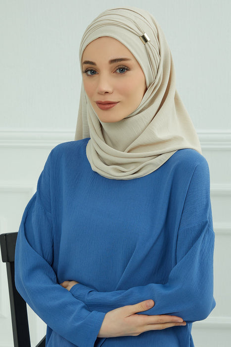 Sofortige leichte Aerobin-Turbane mit Schalkopf für Damen, Kopfbedeckung, stilvolle Kopfbedeckung, elegantes Design, CPS-94
