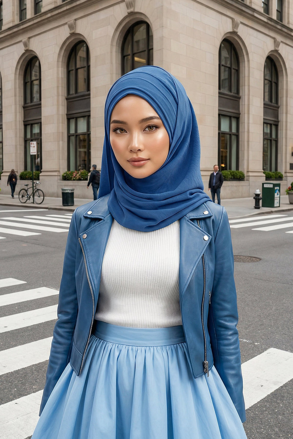 Instant Lightweight Aerobin Shawl Head Turbans For Women Headwear Stylish Head Wrap Elegant Design,CPS-93 Blue