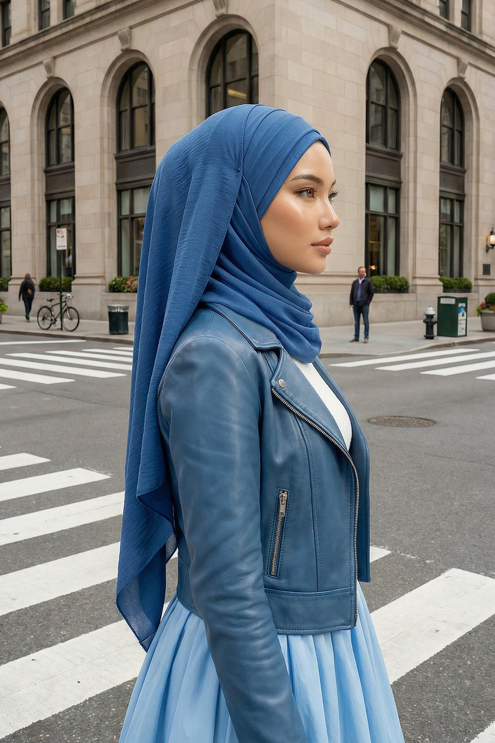 Instant Lightweight Aerobin Shawl Head Turbans For Women Headwear Stylish Head Wrap Elegant Design,CPS-93 Blue