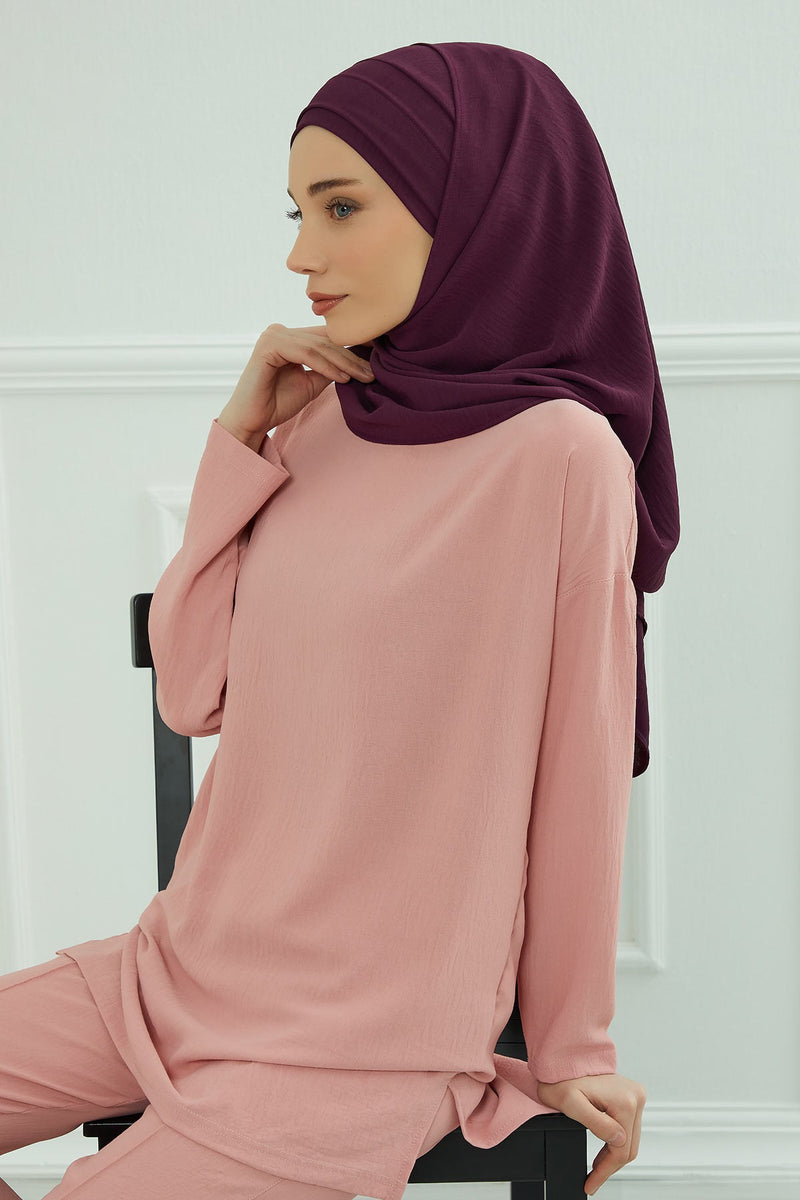 عمامة رأس شال Aerobin خفيفة الوزن فورية للنساء، أغطية رأس أنيقة بتصميم أنيق، CPS-93