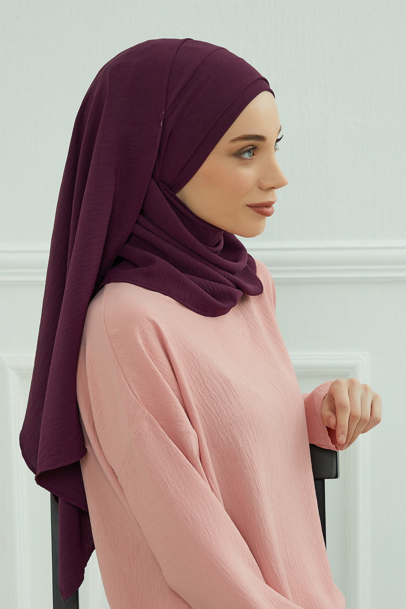 عمامة رأس شال Aerobin خفيفة الوزن فورية للنساء، أغطية رأس أنيقة بتصميم أنيق، CPS-93