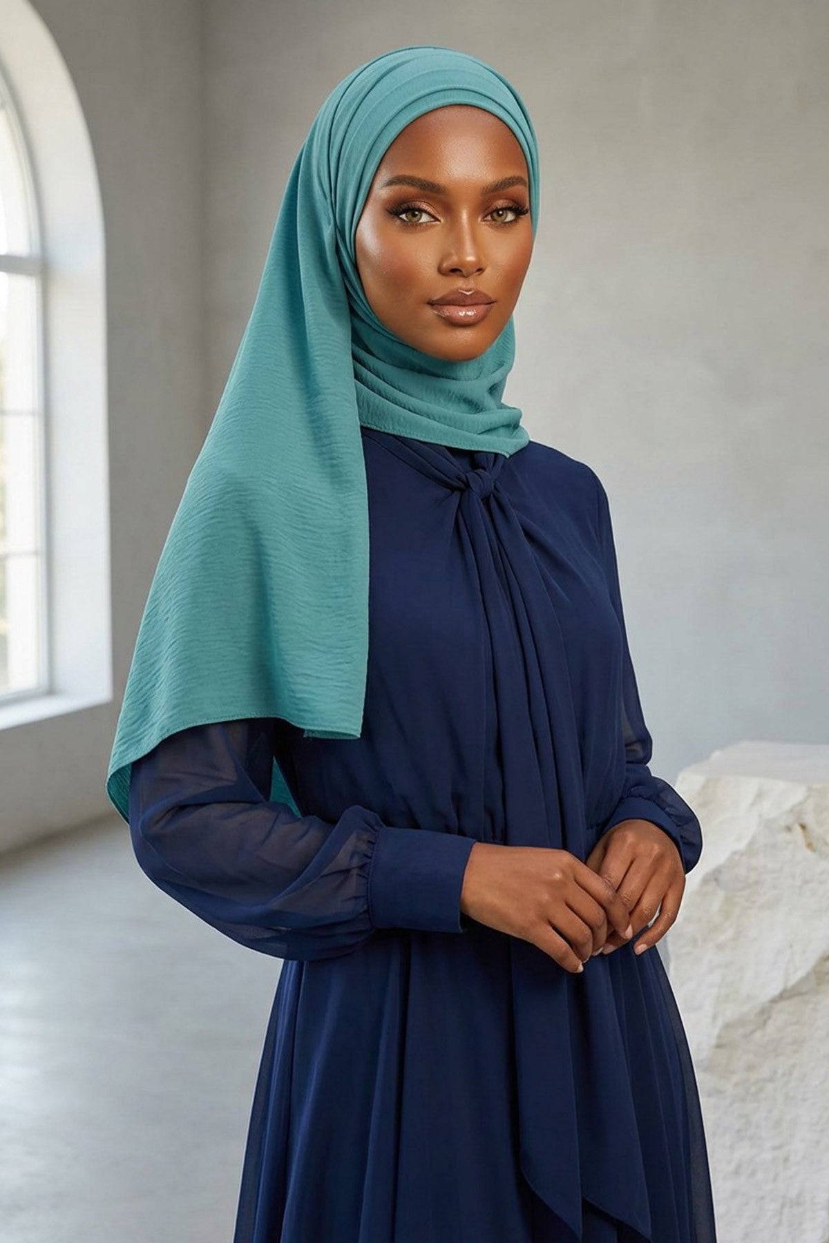 Instant Lightweight Aerobin Shawl Head Turbans For Women Headwear Stylish Head Wrap Elegant Design,CPS-93 Mint Green