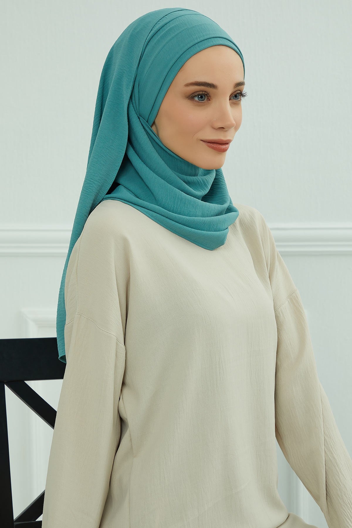 Instant Lightweight Aerobin Shawl Head Turbans For Women Headwear Stylish Head Wrap Elegant Design,CPS-93 Mint Green