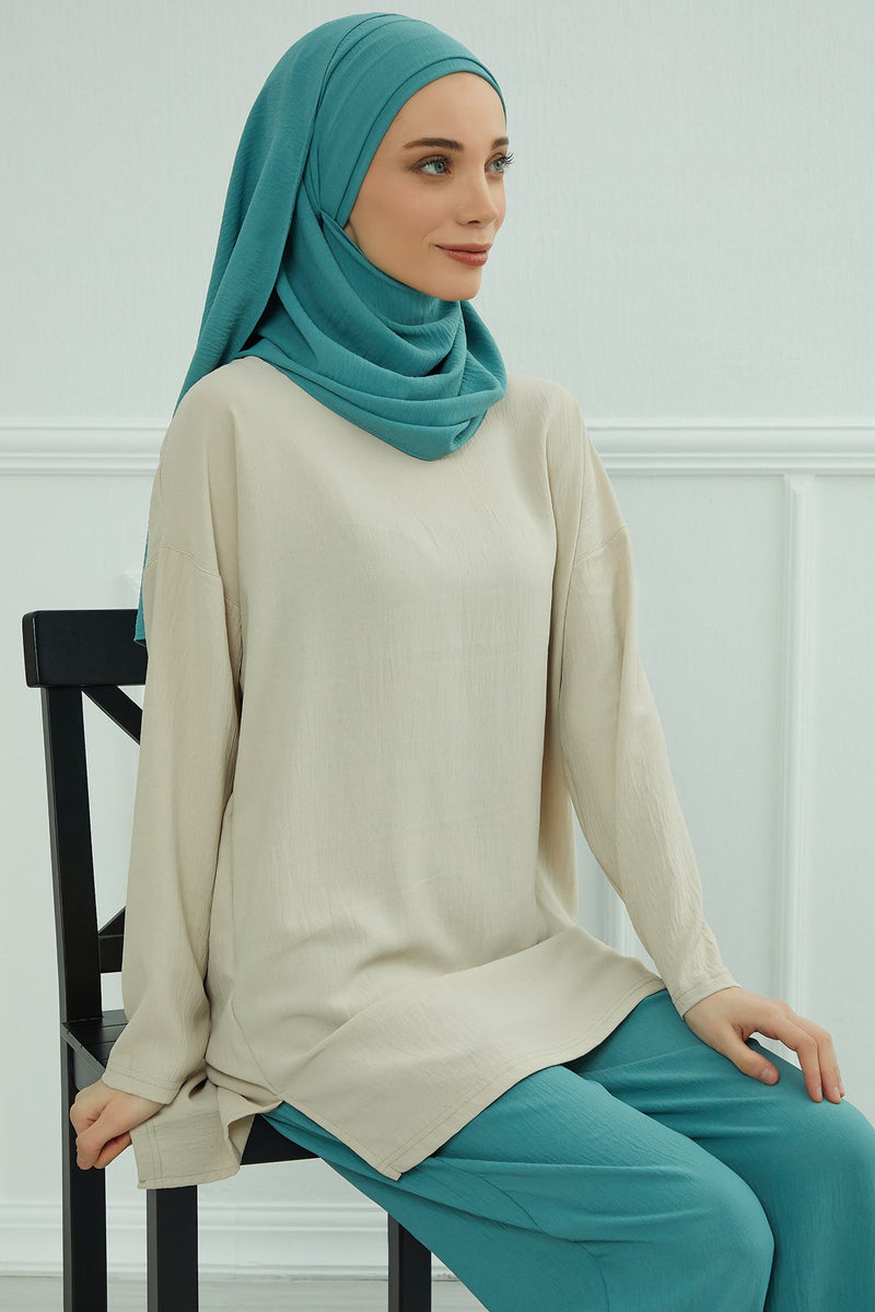 عمامة رأس شال Aerobin خفيفة الوزن فورية للنساء، أغطية رأس أنيقة بتصميم أنيق، CPS-93