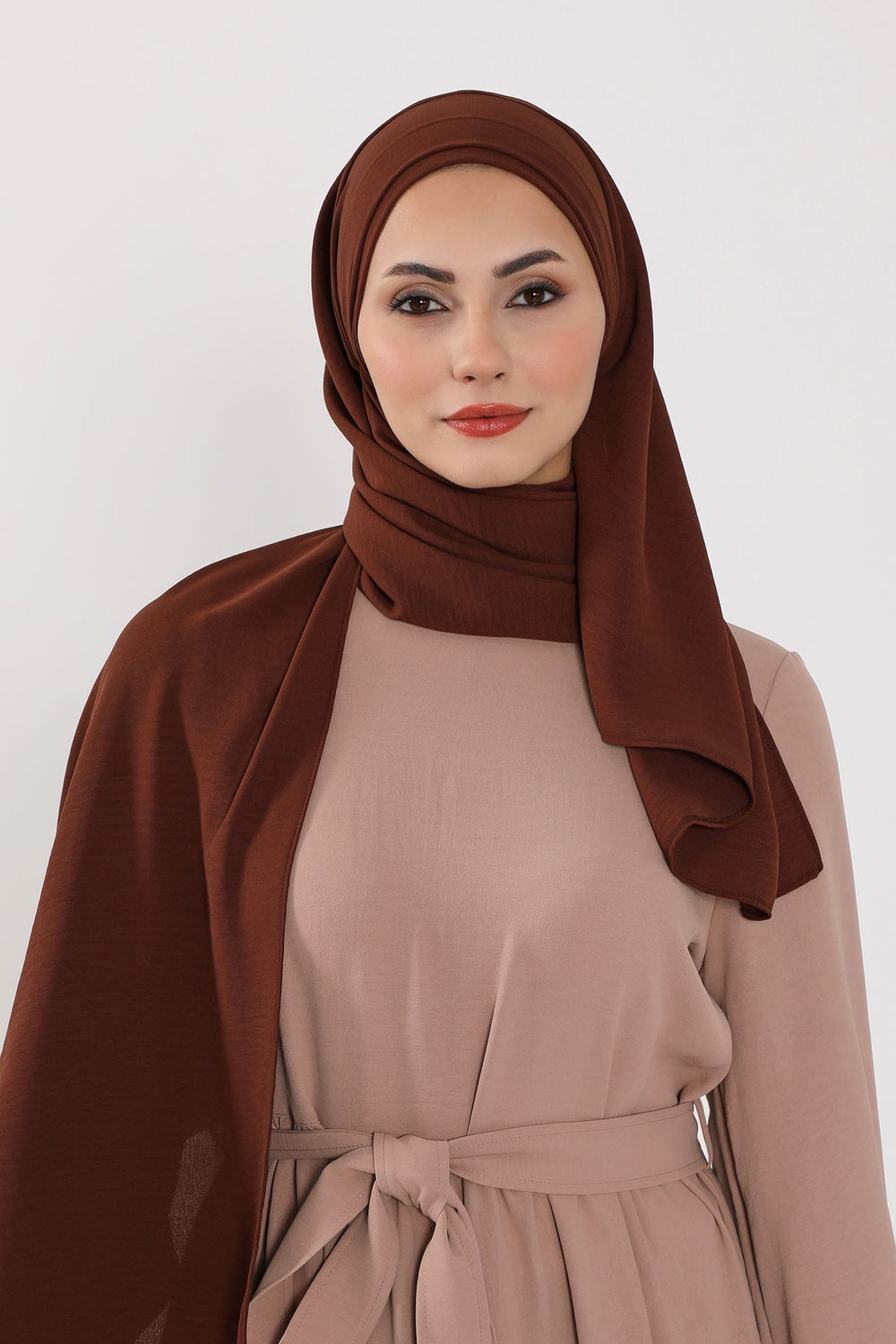 Instant Lightweight Aerobin Shawl Head Turbans For Women Headwear Stylish Head Wrap Elegant Design,CPS-93 Brown