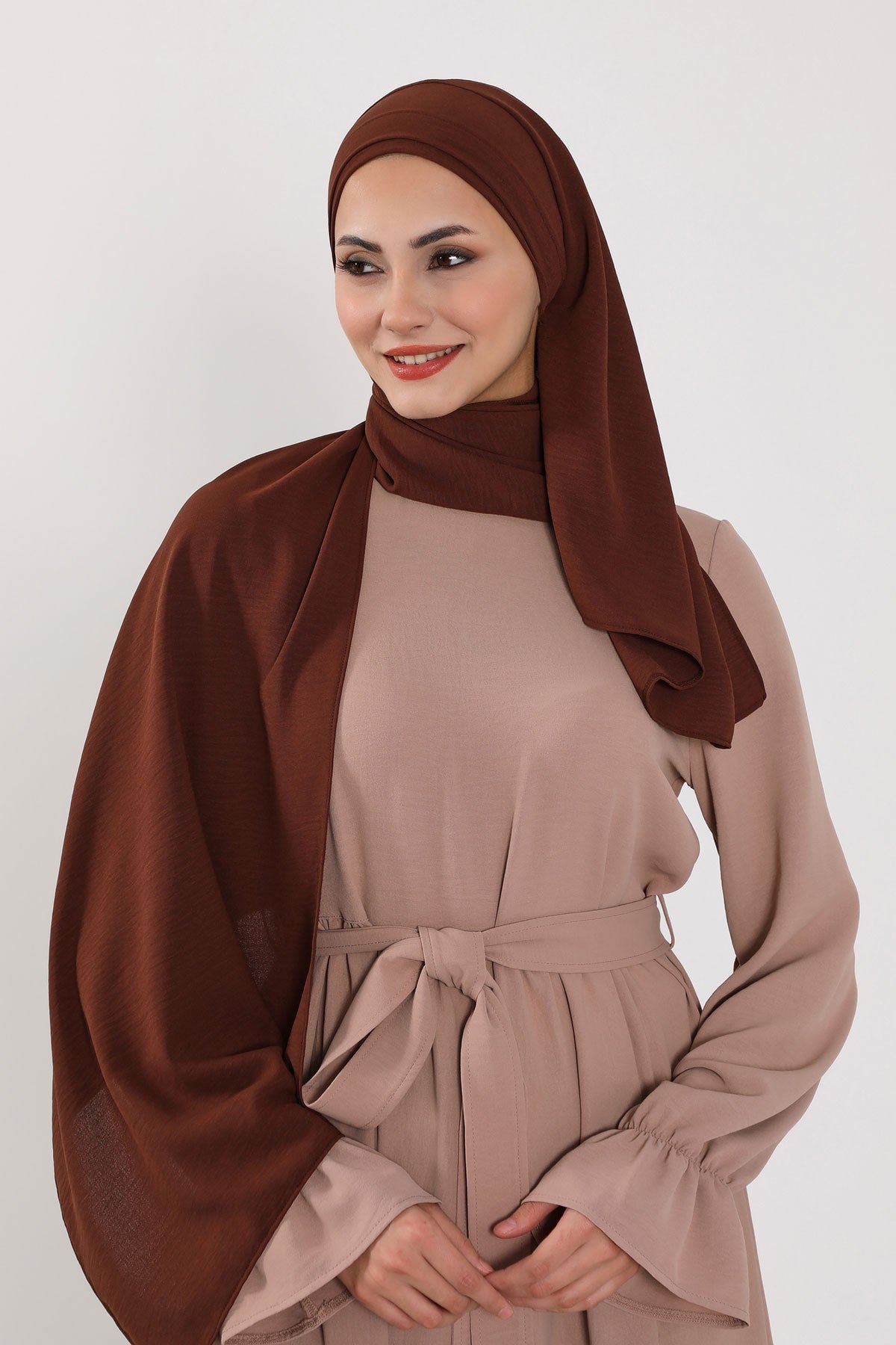 Instant Lightweight Aerobin Shawl Head Turbans For Women Headwear Stylish Head Wrap Elegant Design,CPS-93 Brown