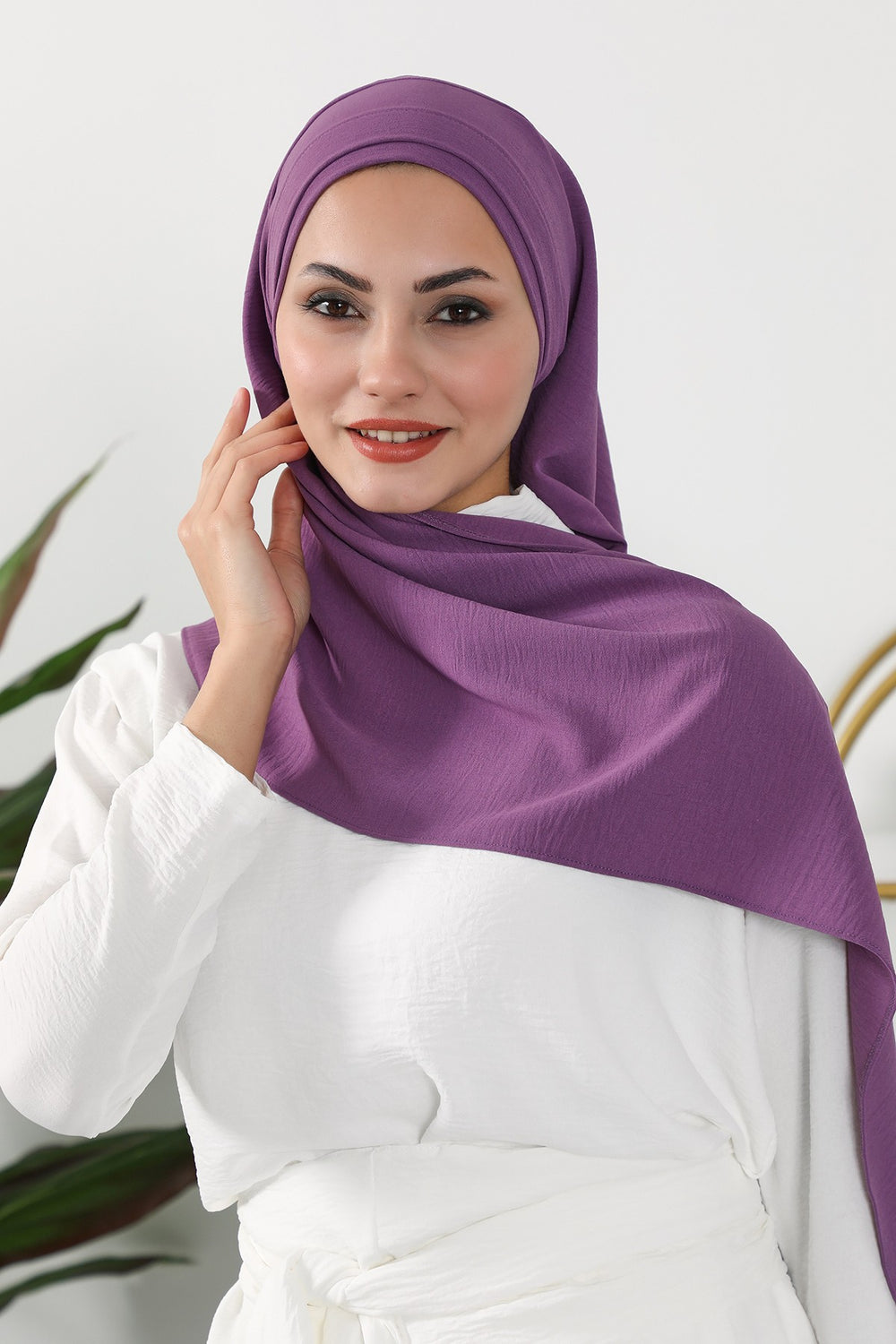 Instant Lightweight Aerobin Shawl Head Turbans For Women Headwear Stylish Head Wrap Elegant Design,CPS-93 Purple 2