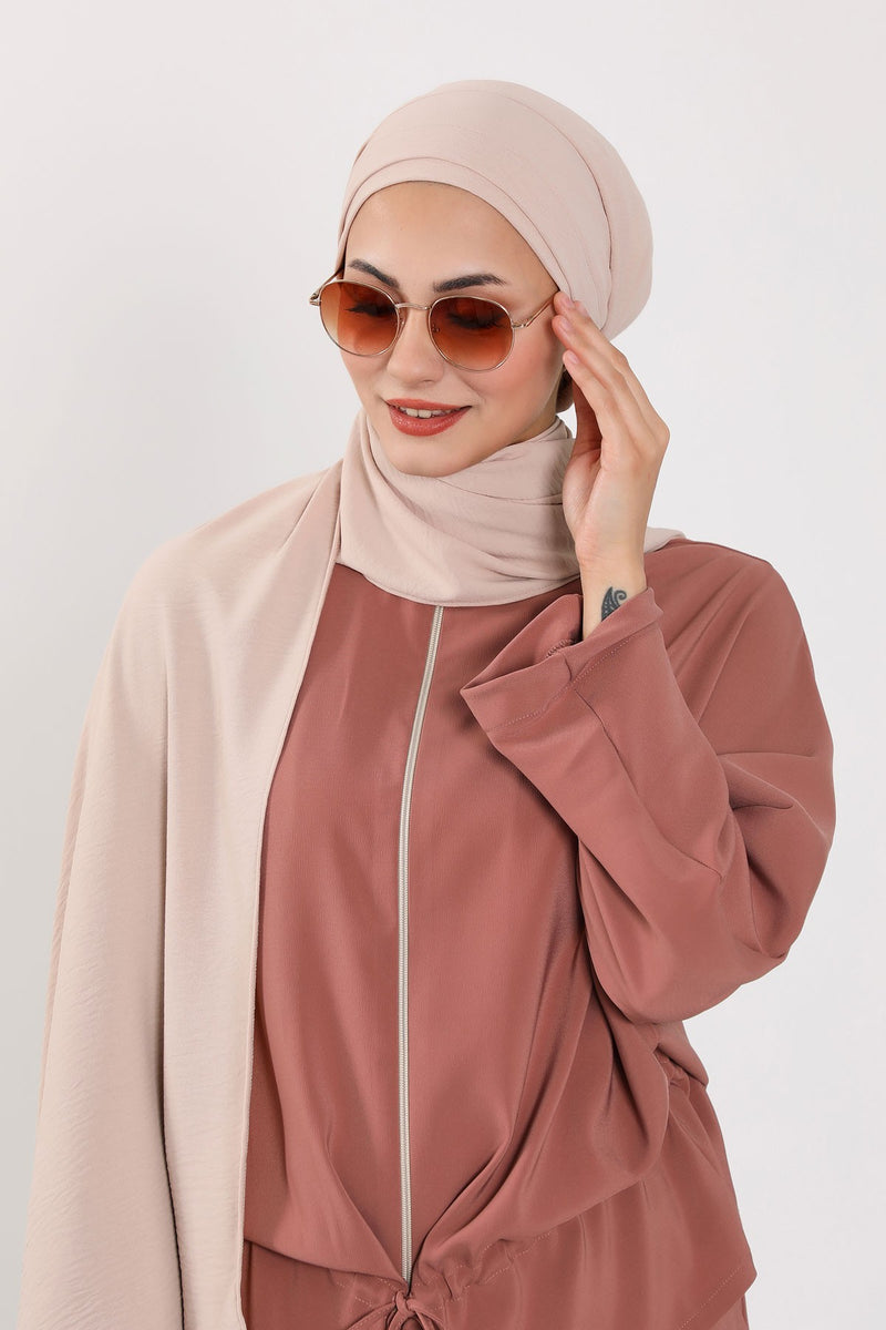 عمامة رأس شال Aerobin خفيفة الوزن فورية للنساء، أغطية رأس أنيقة بتصميم أنيق، CPS-93