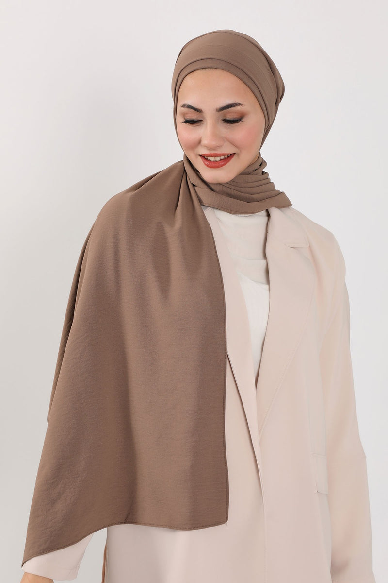 عمامة رأس شال Aerobin خفيفة الوزن فورية للنساء، أغطية رأس أنيقة بتصميم أنيق، CPS-93