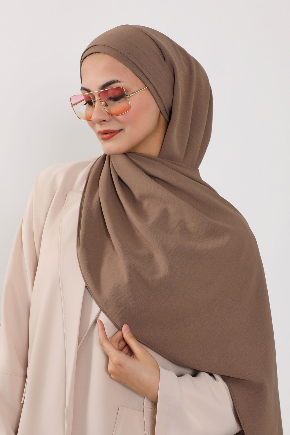 Instant Lightweight Aerobin Shawl Head Turbans For Women Headwear Stylish Head Wrap Elegant Design,CPS-93 Chocolate
