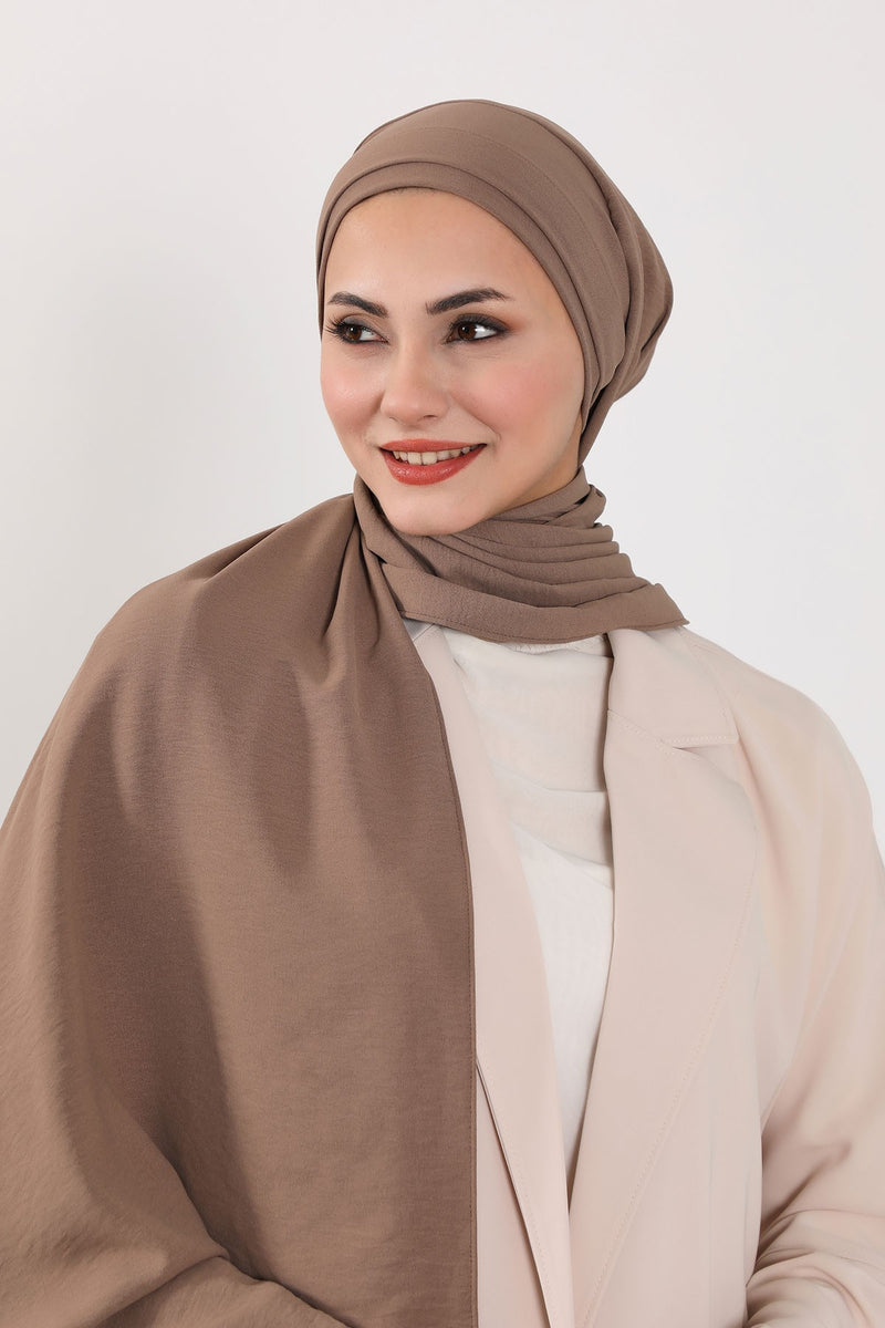 عمامة رأس شال Aerobin خفيفة الوزن فورية للنساء، أغطية رأس أنيقة بتصميم أنيق، CPS-93