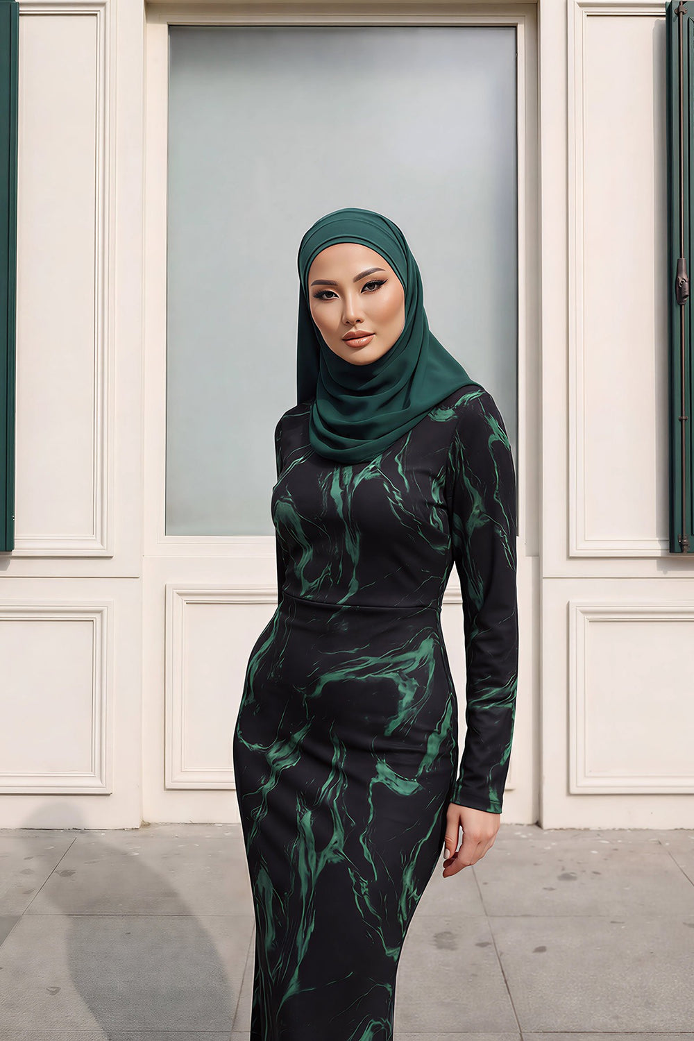 Instant Lightweight Aerobin Shawl Head Turbans For Women Headwear Stylish Head Wrap Elegant Design,CPS-93 Dark Green