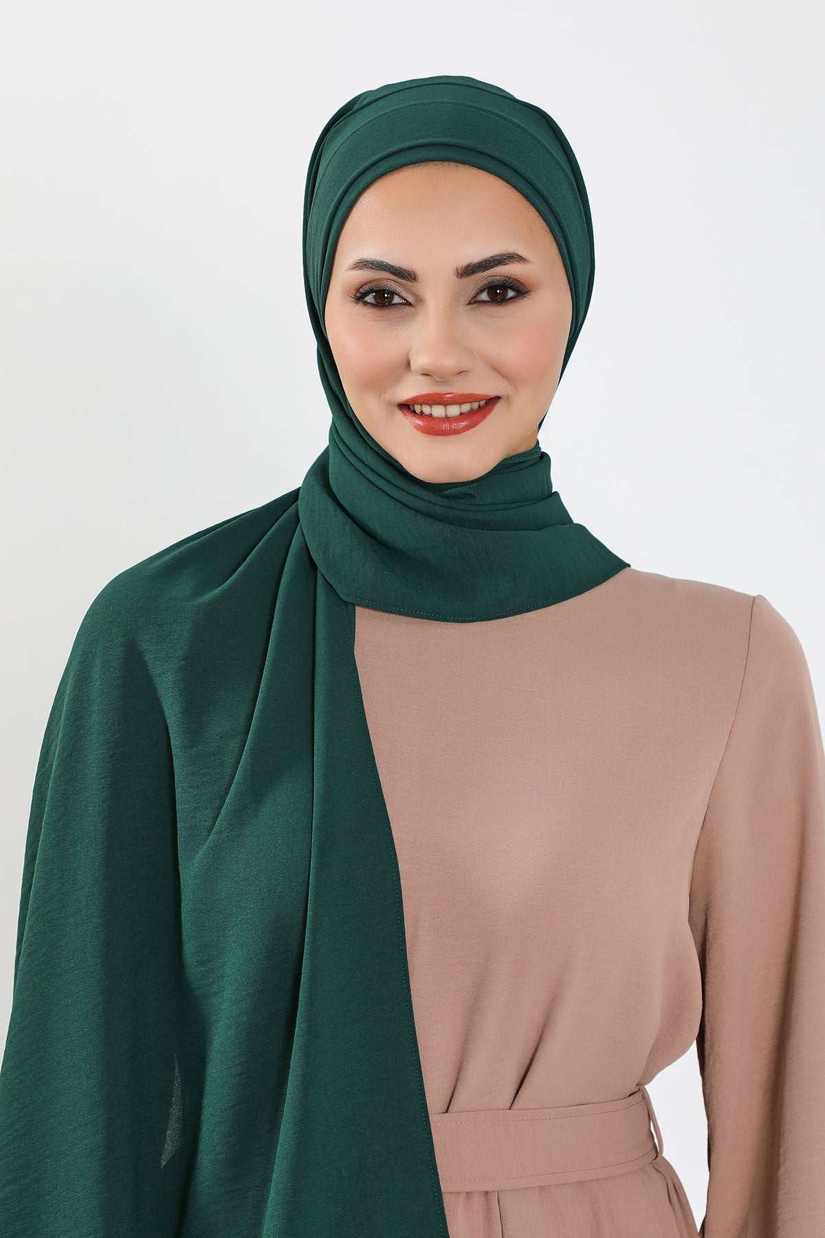 Instant Lightweight Aerobin Shawl Head Turbans For Women Headwear Stylish Head Wrap Elegant Design,CPS-93 Dark Green