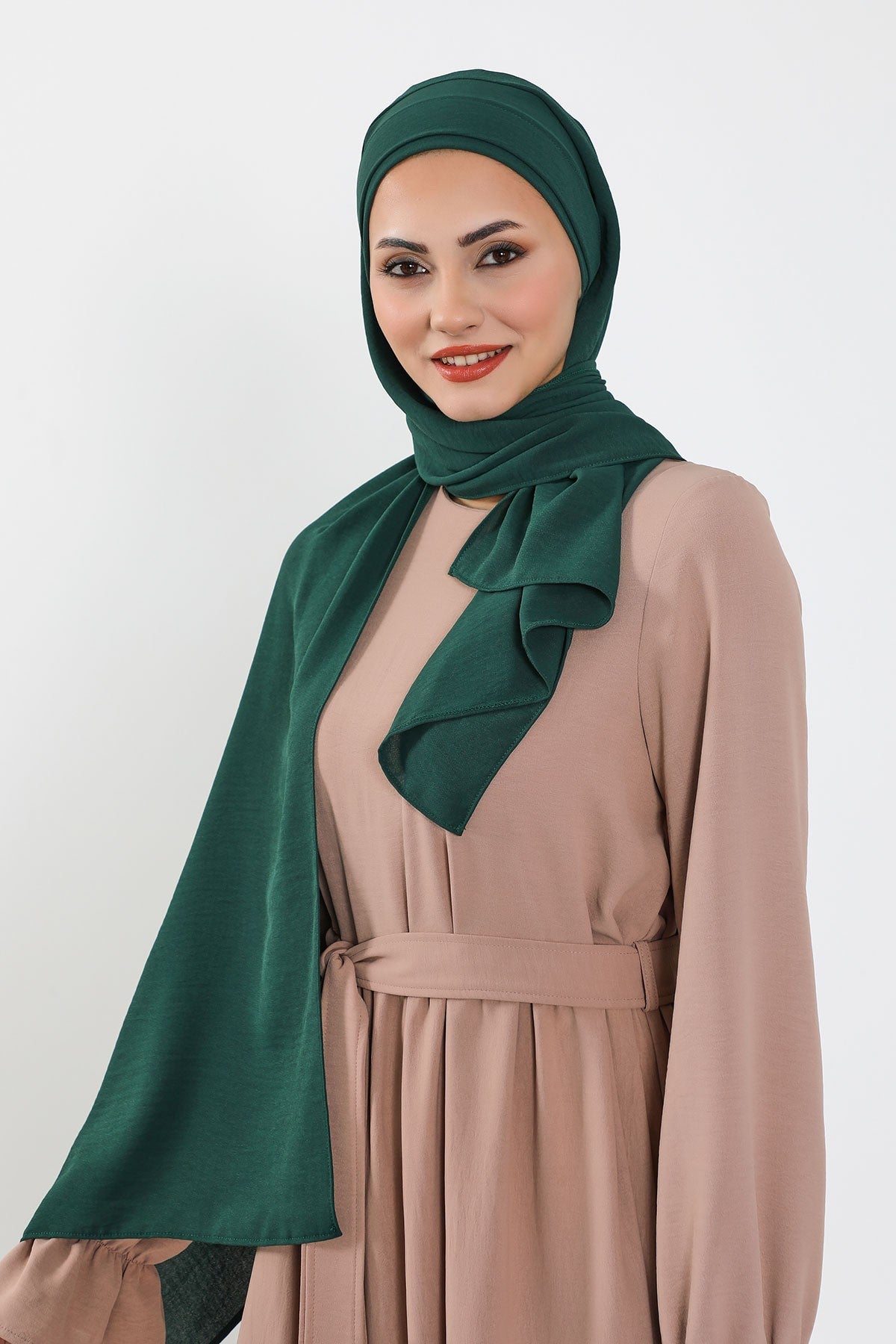 Instant Lightweight Aerobin Shawl Head Turbans For Women Headwear Stylish Head Wrap Elegant Design,CPS-93 Dark Green