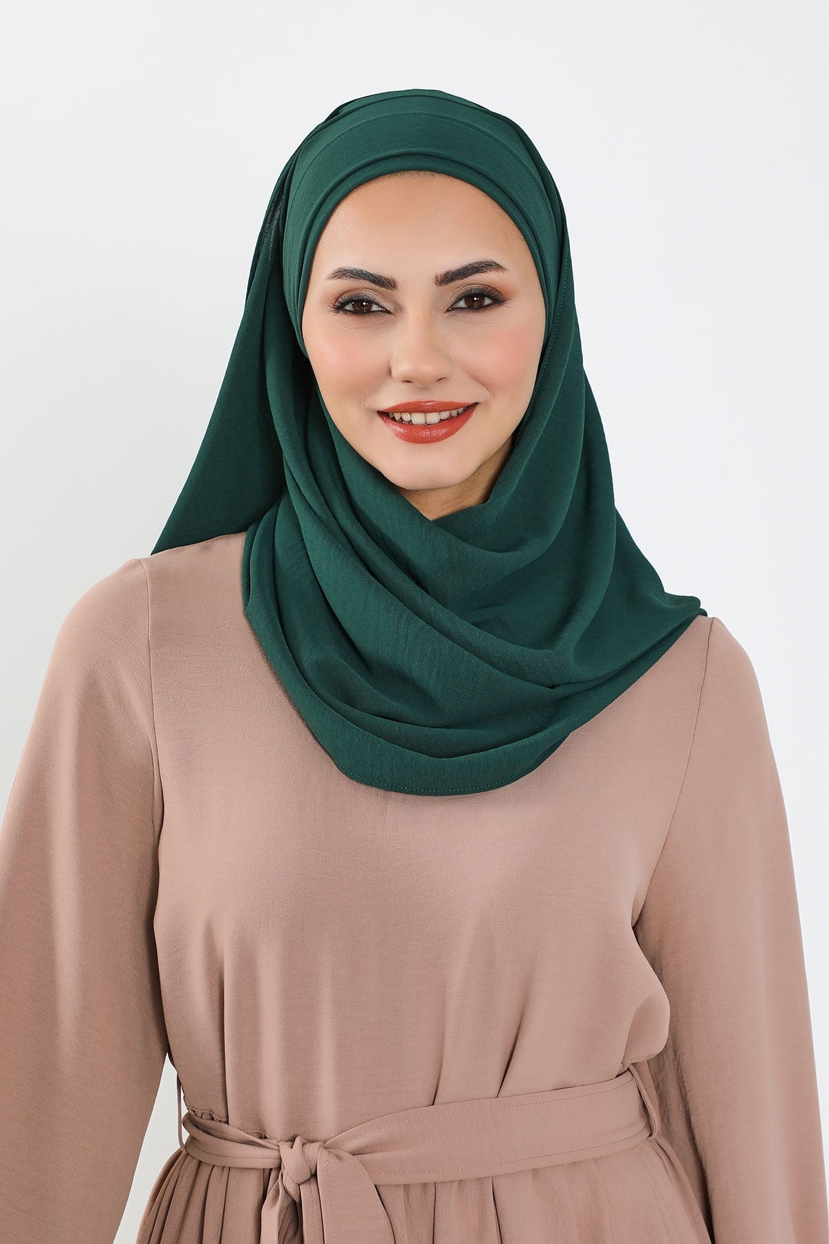 Instant Lightweight Aerobin Shawl Head Turbans For Women Headwear Stylish Head Wrap Elegant Design,CPS-93 Dark Green