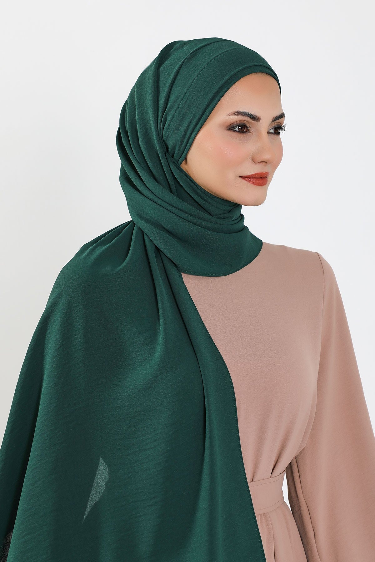 Instant Lightweight Aerobin Shawl Head Turbans For Women Headwear Stylish Head Wrap Elegant Design,CPS-93 Dark Green