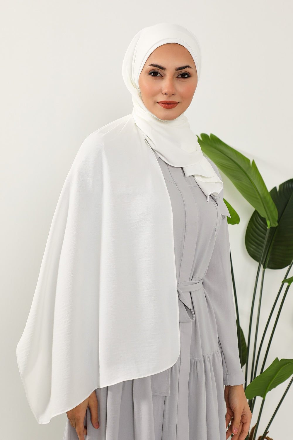 Instant Lightweight Aerobin Shawl Head Turbans For Women Headwear Stylish Head Wrap Elegant Design,CPS-93 Ecru