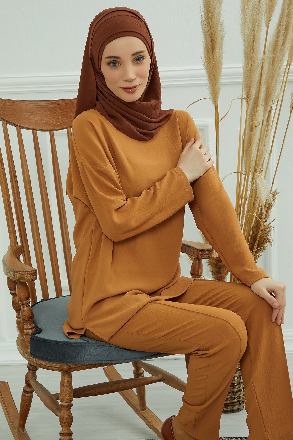 Instant Lightweight Aerobin Shawl Head Turbans For Women Headwear Stylish Head Wrap Elegant Design,CPS-93 Cinnamon