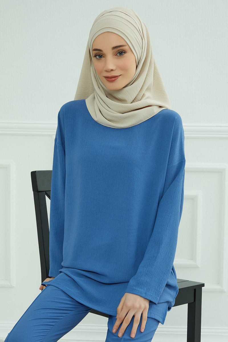 عمامة رأس شال Aerobin خفيفة الوزن فورية للنساء، أغطية رأس أنيقة بتصميم أنيق، CPS-93