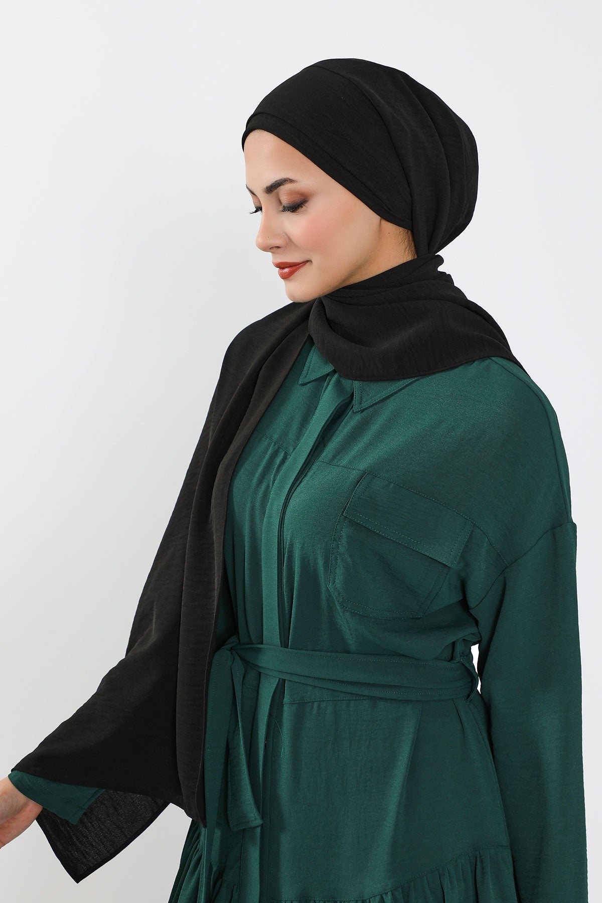 Instant Lightweight Aerobin Shawl Head Turbans For Women Headwear Stylish Head Wrap Elegant Design,CPS-93 Black
