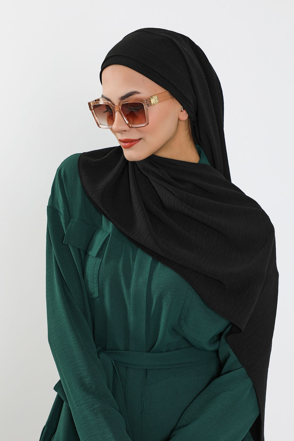 Instant Lightweight Aerobin Shawl Head Turbans For Women Headwear Stylish Head Wrap Elegant Design,CPS-93 Black