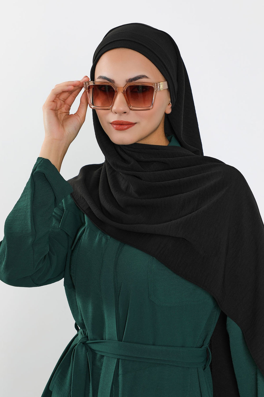 Instant Lightweight Aerobin Shawl Head Turbans For Women Headwear Stylish Head Wrap Elegant Design,CPS-93 Black