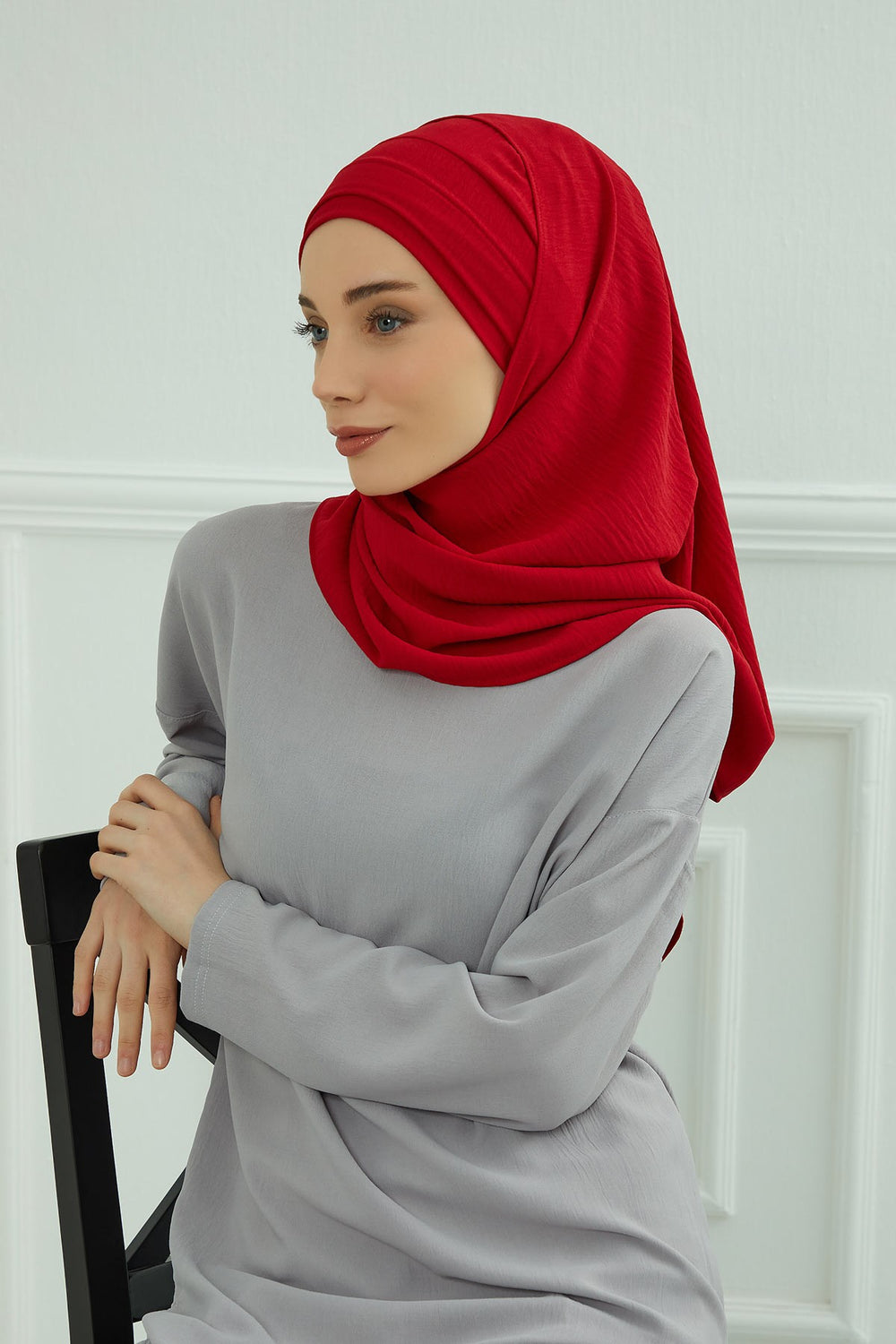 Instant Lightweight Aerobin Shawl Head Turbans For Women Headwear Stylish Head Wrap Elegant Design,CPS-93 Red