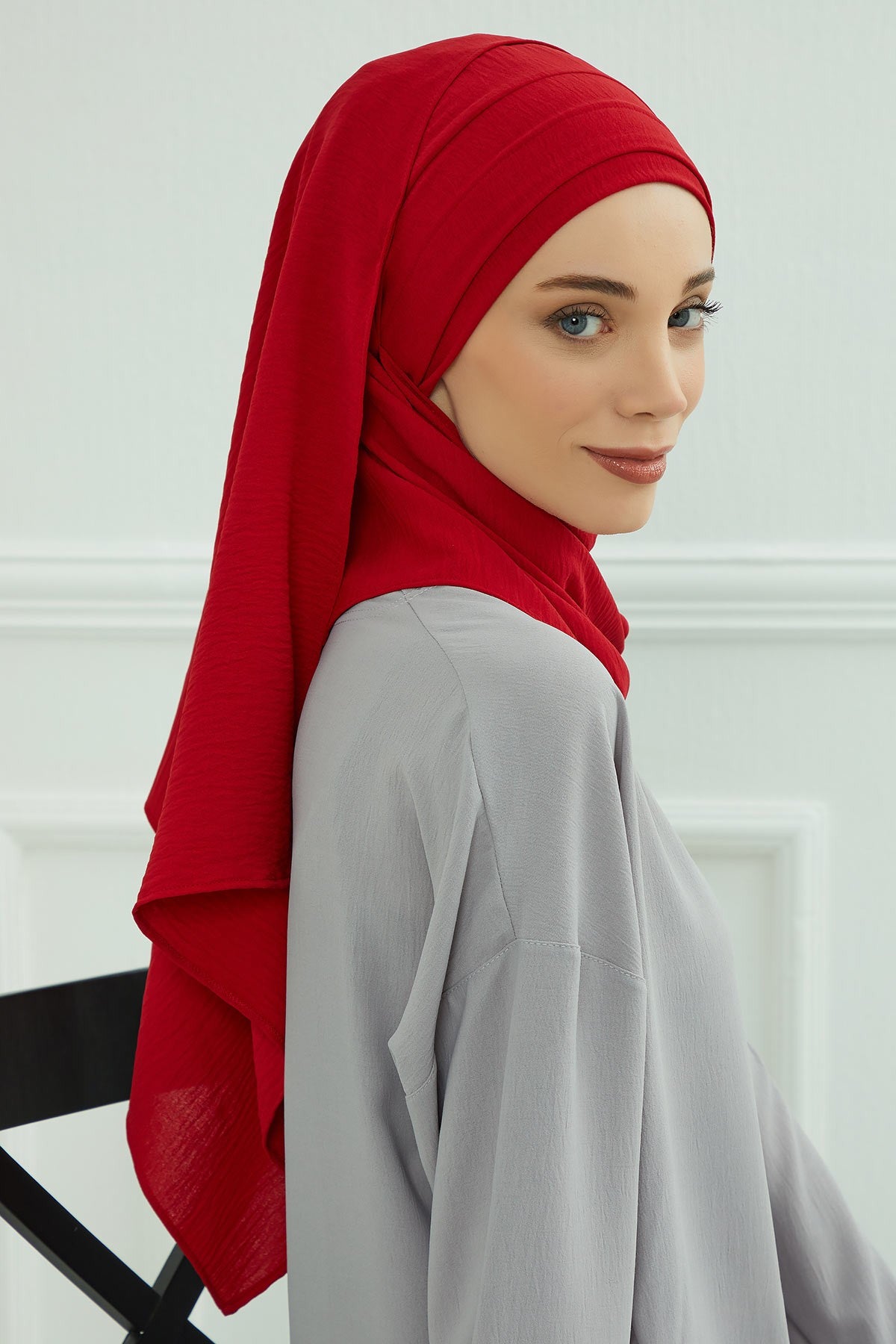 Instant Lightweight Aerobin Shawl Head Turbans For Women Headwear Stylish Head Wrap Elegant Design,CPS-93 Red
