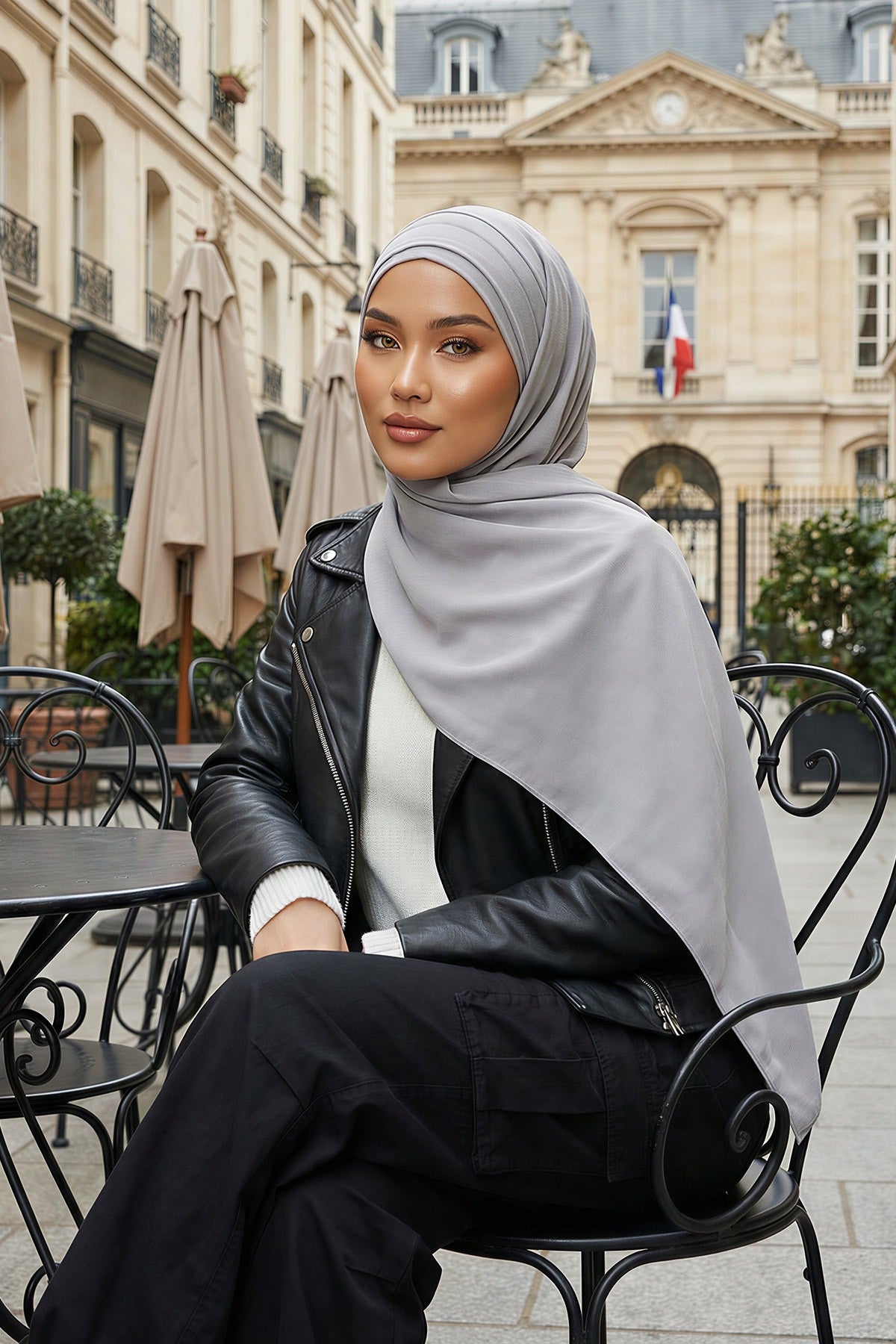Instant Lightweight Aerobin Shawl Head Turbans For Women Headwear Stylish Head Wrap Elegant Design,CPS-93 Grey