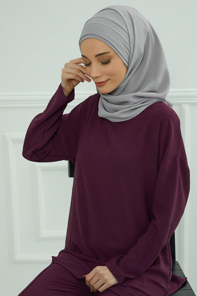 عمامة رأس شال Aerobin خفيفة الوزن فورية للنساء، أغطية رأس أنيقة بتصميم أنيق، CPS-93