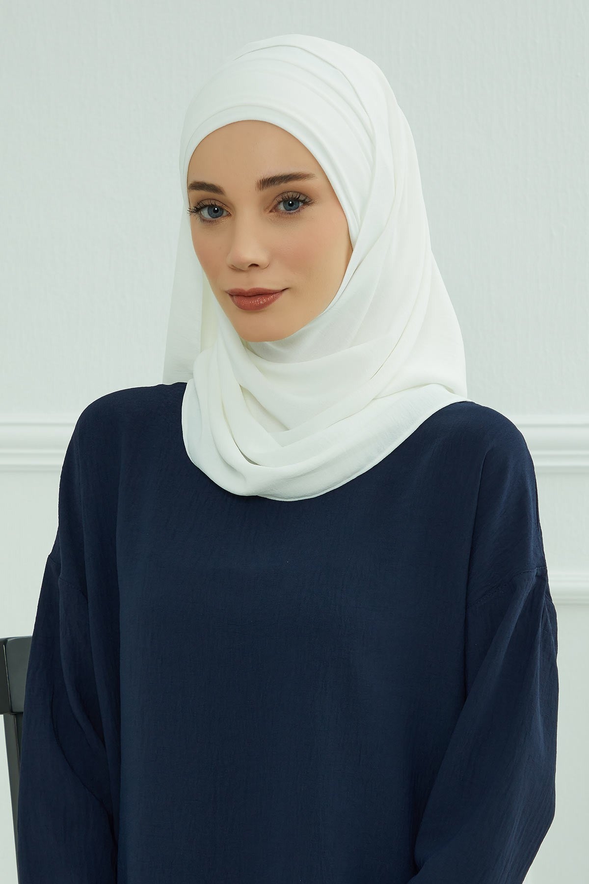 Instant Lightweight Aerobin Shawl Head Turbans For Women Headwear Stylish Head Wrap Elegant Design,CPS-93 White
