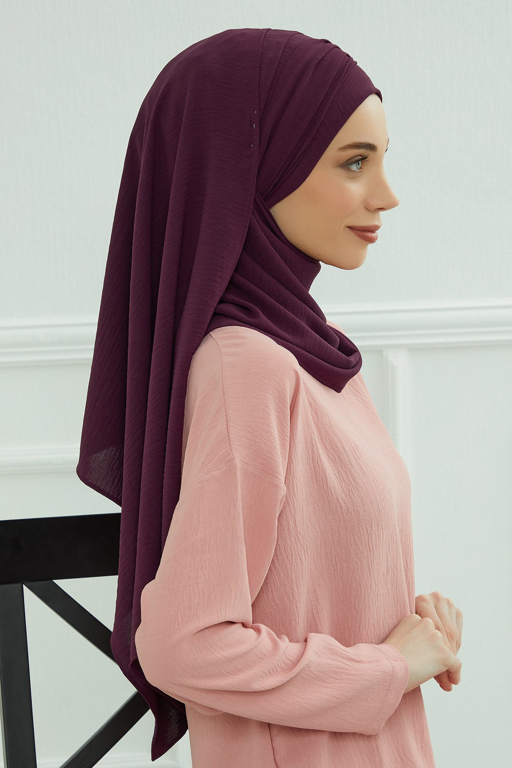 Instant Lightweight Aerobin Shawl Head Turbans For Women Headwear Stylish Head Wrap Elegant Design,CPS-94 Purple