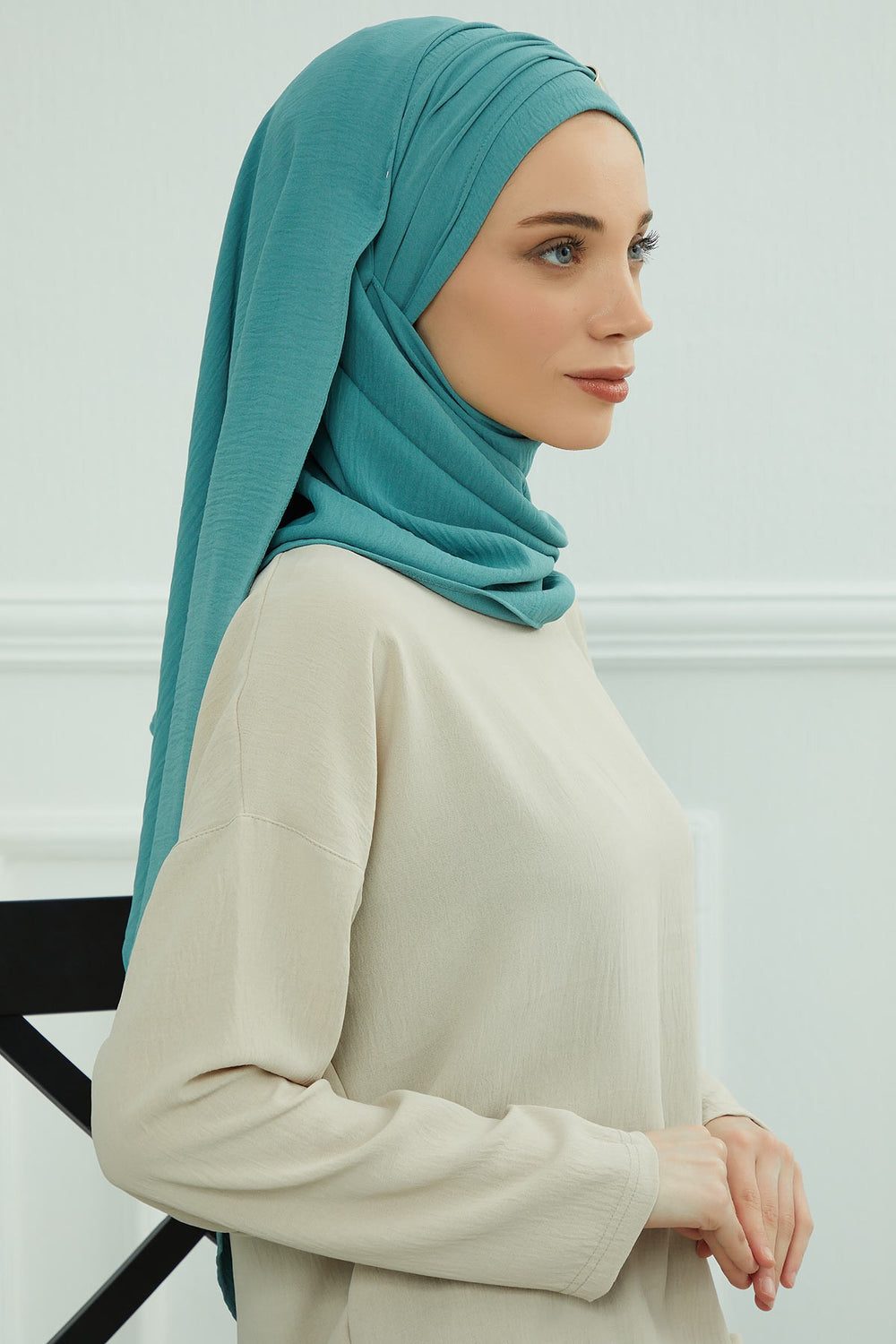 Instant Lightweight Aerobin Shawl Head Turbans For Women Headwear Stylish Head Wrap Elegant Design,CPS-94 Mint Green