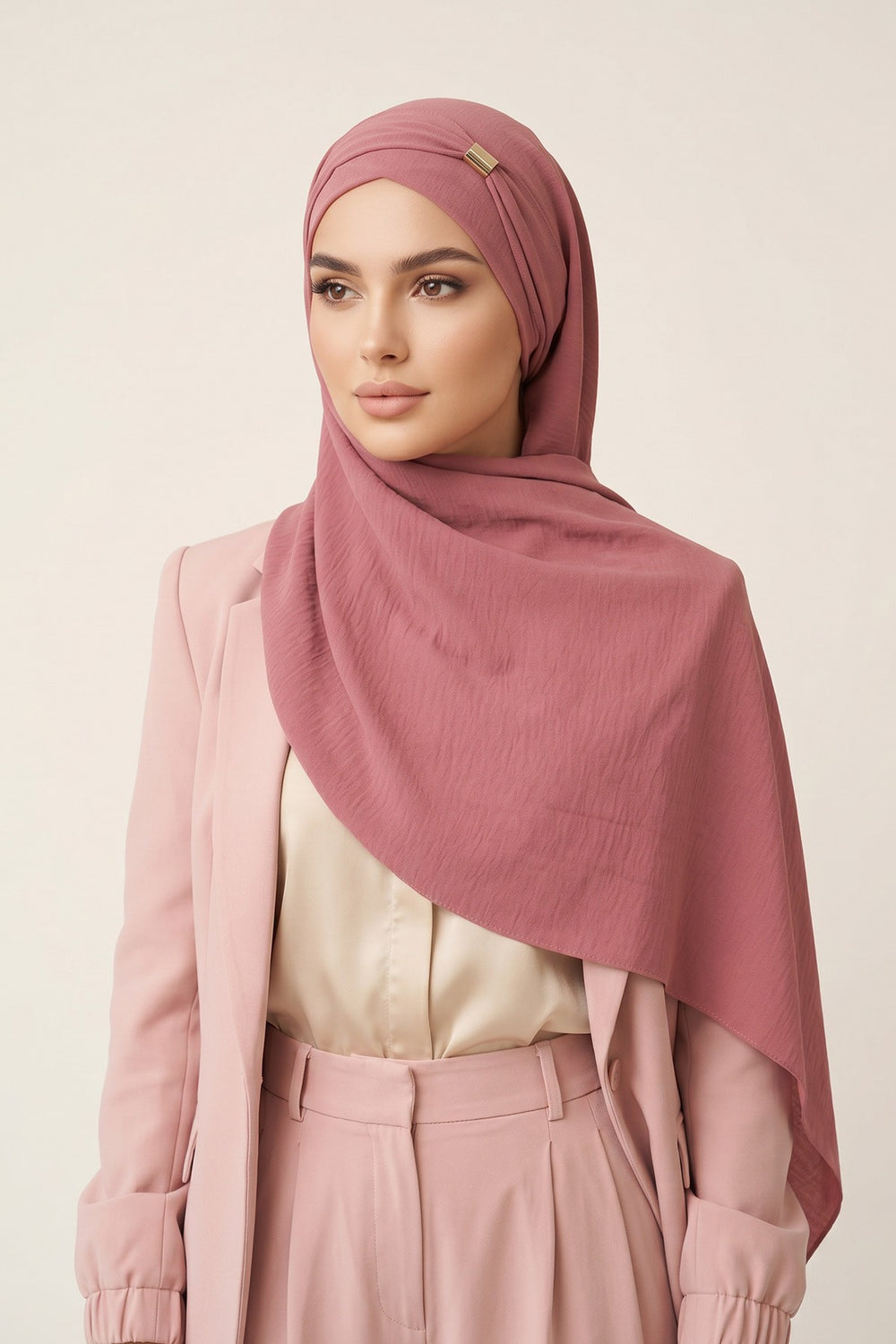 Instant Lightweight Aerobin Shawl Head Turbans For Women Headwear Stylish Head Wrap Elegant Design,CPS-94 Dark Pink