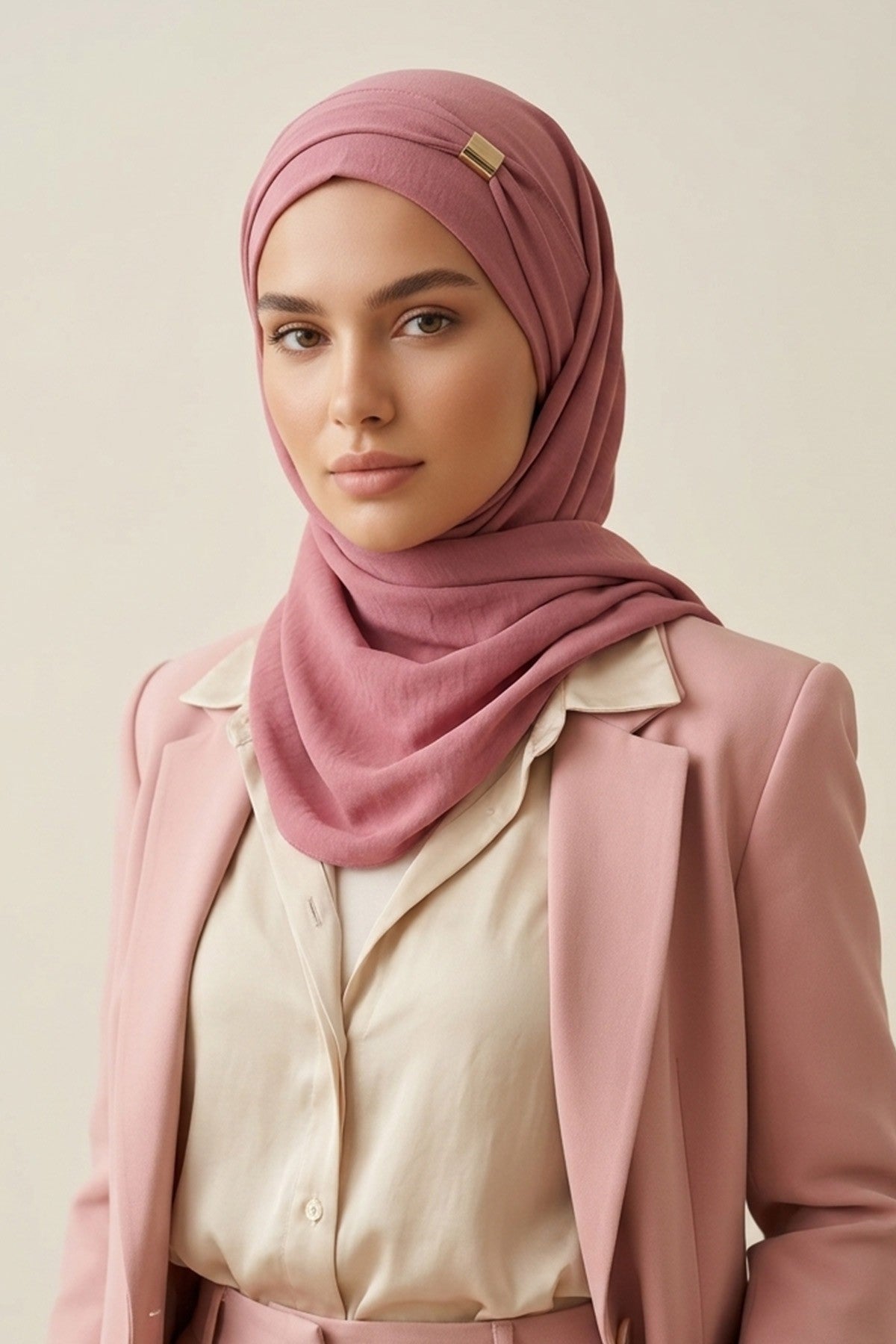 Instant Lightweight Aerobin Shawl Head Turbans For Women Headwear Stylish Head Wrap Elegant Design,CPS-94 Dark Pink
