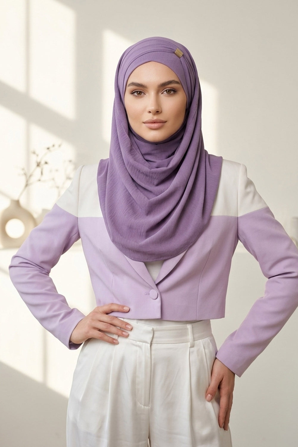 Instant Lightweight Aerobin Shawl Head Turbans For Women Headwear Stylish Head Wrap Elegant Design,CPS-94 Purple 2