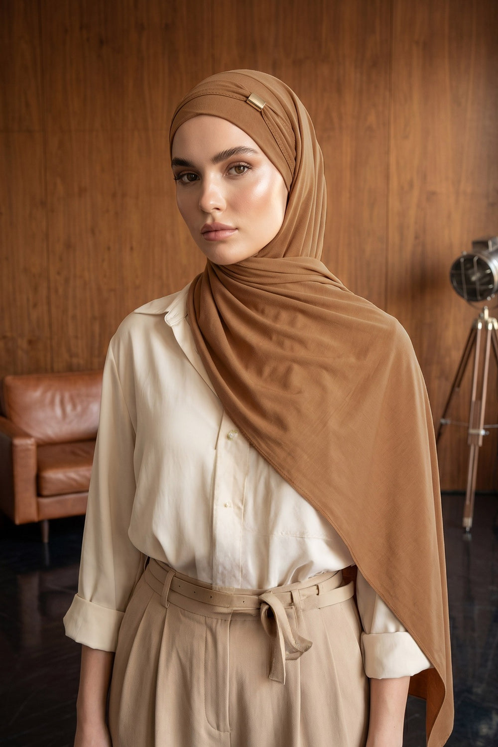 Instant Lightweight Aerobin Shawl Head Turbans For Women Headwear Stylish Head Wrap Elegant Design,CPS-94 Camel