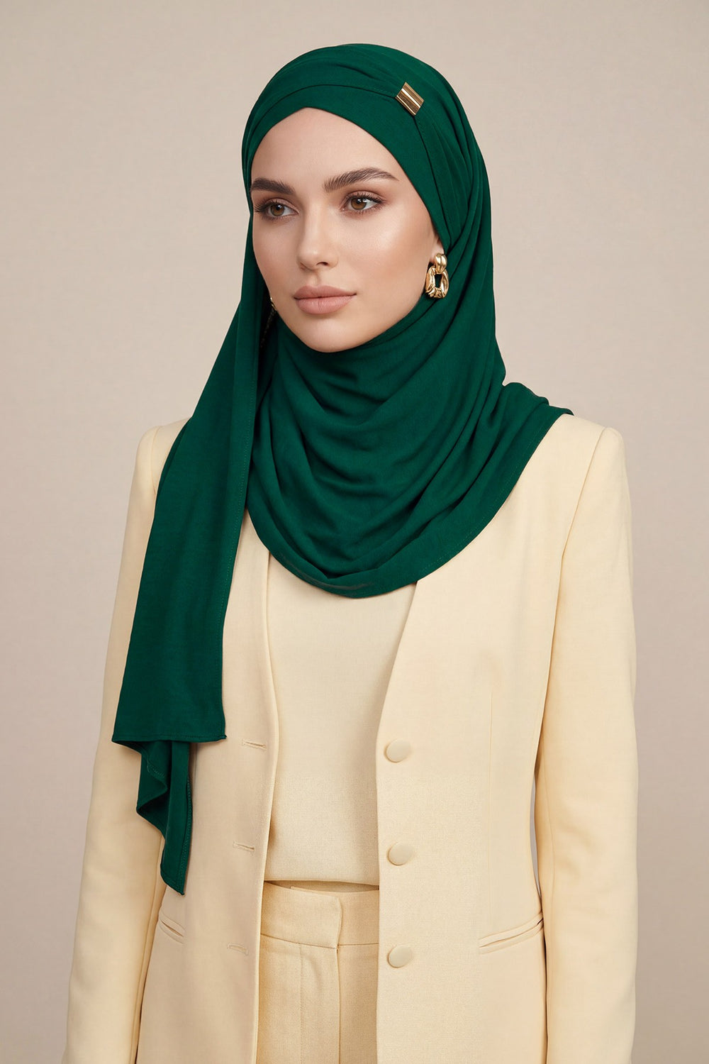 Instant Lightweight Aerobin Shawl Head Turbans For Women Headwear Stylish Head Wrap Elegant Design,CPS-94 Dark Green