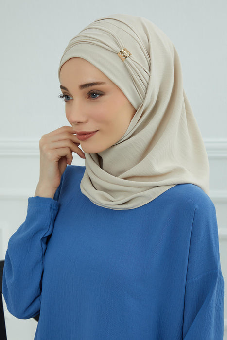 Instant Lightweight Aerobin Shawl Head Turbans For Women Headwear  Stylish Head Wrap Elegant Design,CPS-94