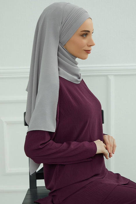 Instant Lightweight Aerobin Shawl Pleated Scarf Head Turbans For Women Headwear Stylish Head Wrap Elegant Design,CPS-90