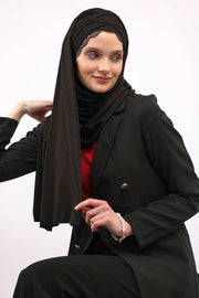 Instant Shawl for Women %95 Cotton Modesty Turban Lace Detailed Head Wrap Scarf Front Trimmed,CPS-48 Black