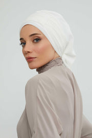 Instant Turban Chiffon Scarf Head Turbans For Women Headwear Stylish Elegant Design,HT-107 Off-White