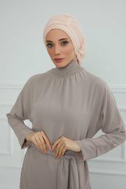 Instant Turban Chiffon Scarf Head Turbans For Women Headwear Stylish Elegant Design,HT-107 Beige