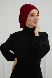 Instant Turban Chiffon Scarf Head Turbans For Women Headwear Stylish Elegant Design,HT-107 Maroon