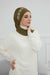 Instant Turban Chiffon Scarf Head Turbans with Unique Accessory For Women Headwear Stylish Elegant Design,HT-101 Army Green-Gold