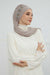 Instant Turban Chiffon Scarf Head Turbans with Unique Accessory For Women Headwear Stylish Elegant Design,HT-101 Mink-Silver